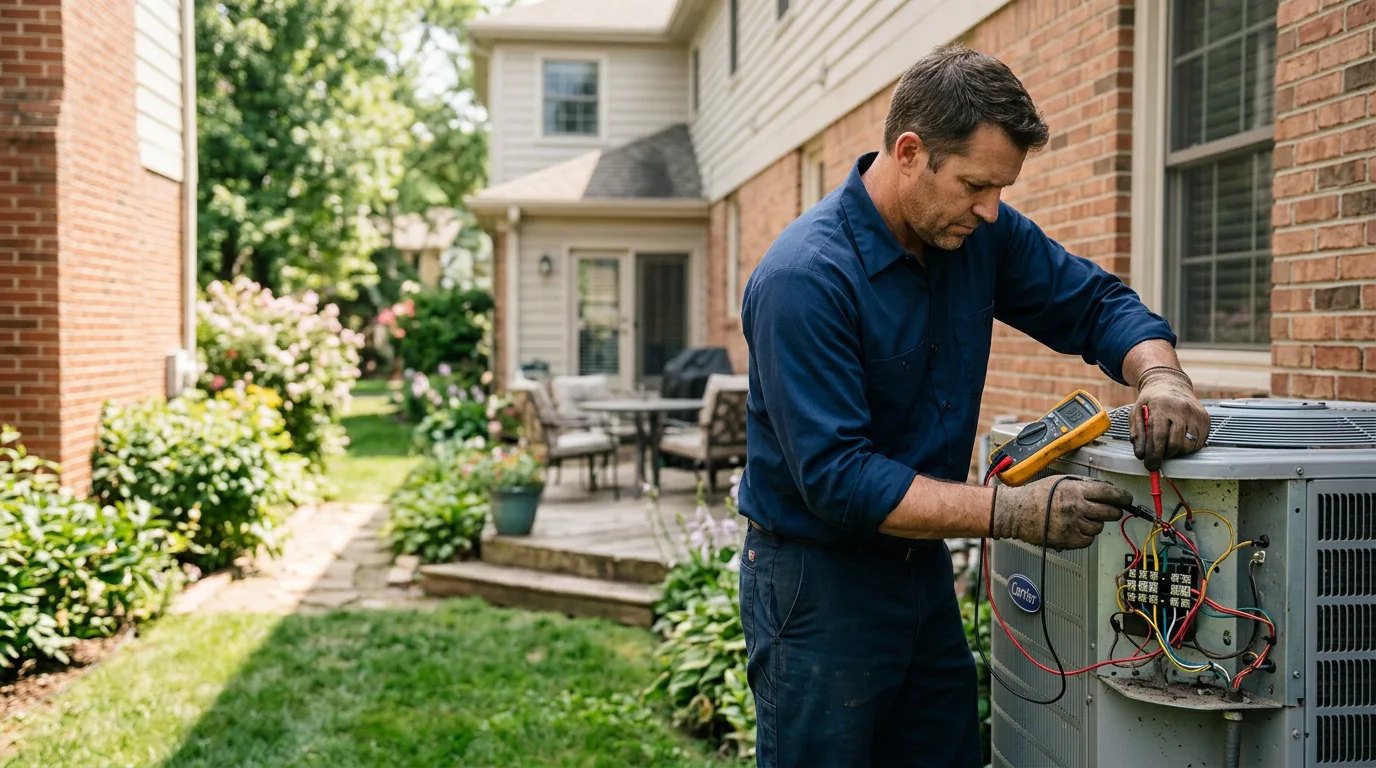 HVAC technician working near Franklin Square, NY